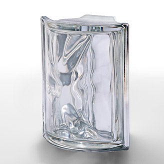 Ladrillo de vidrio Pegasus Metalizado Nube Esquinero
